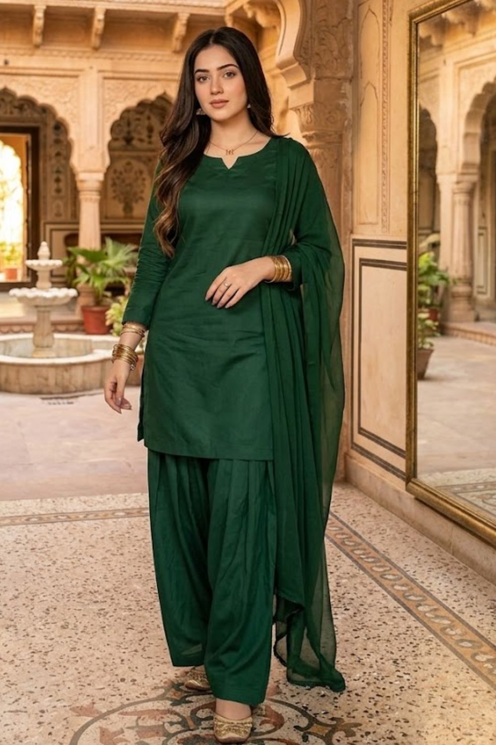 2Pcs Solid Lawn Collection By Mushtaq Desgin - 3