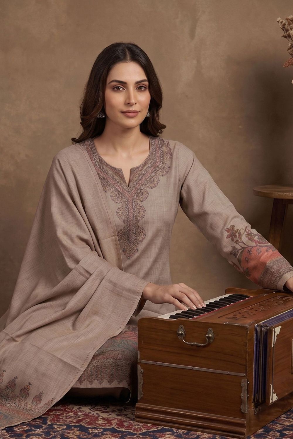Ammar 3Pcs Unstitched Kaani Wool Jacquard Shirt Desgin - 5