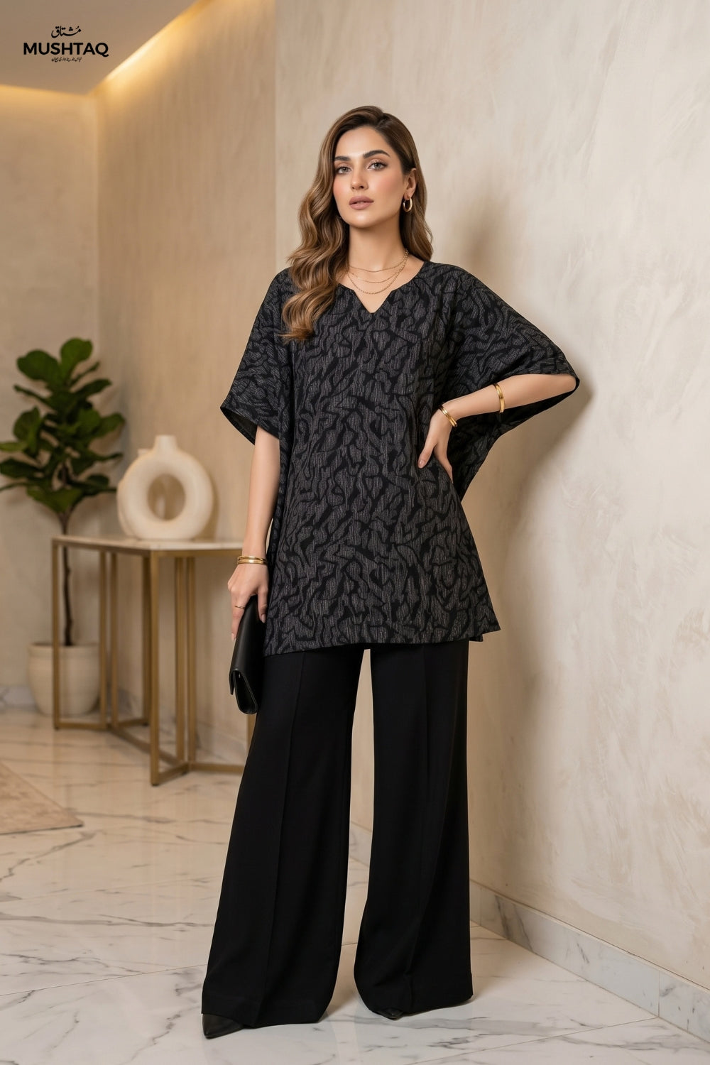 Mushtaq 2Pcs Unstitched Courtrai Marina Aysh Collection Desgin - 6
