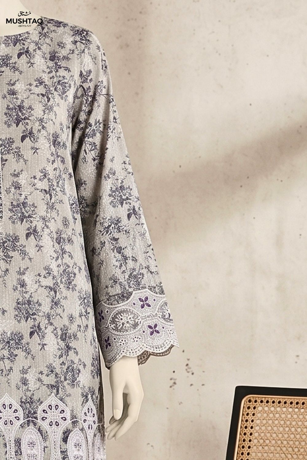 Mushtaq Dastaan Collection 3Pcs Unstitched Embroidered Lawn Desgin - 6