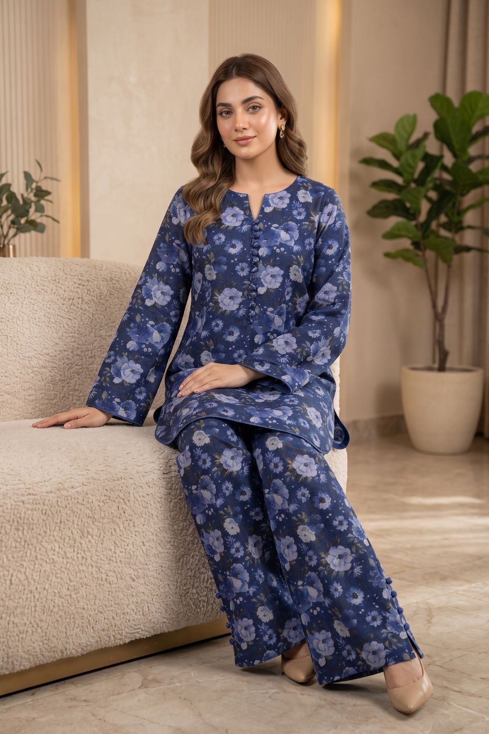 2Pcs Unstitched Printed Khaddar Nyra Collection Desgin - 6