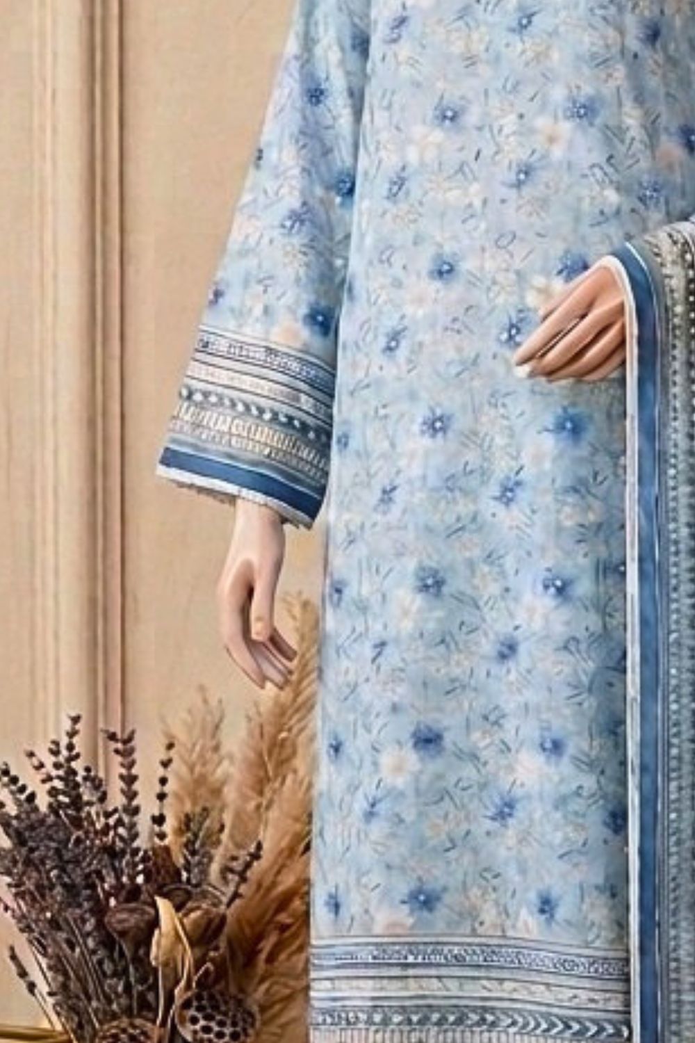 Mushtaq Zimal Collection 3Pcs Unstitched Printed Lawn Desgin - 4