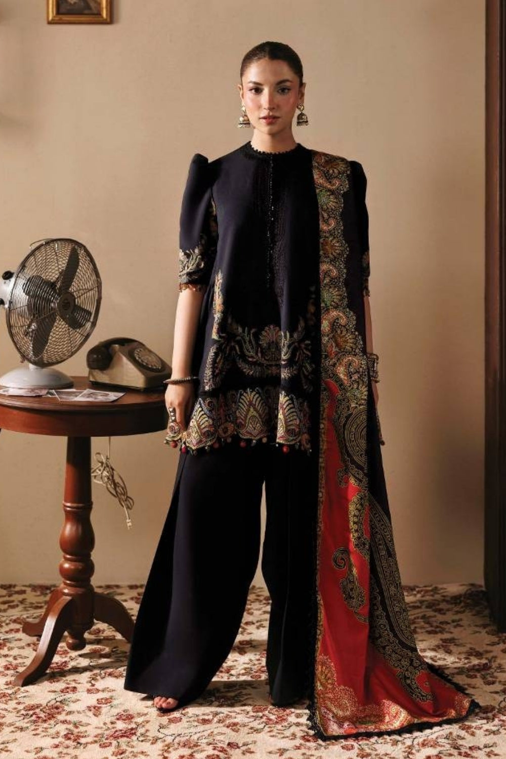 Maria B 3 Piece Unstitched Printed Suit MB-CUSV15-11B
