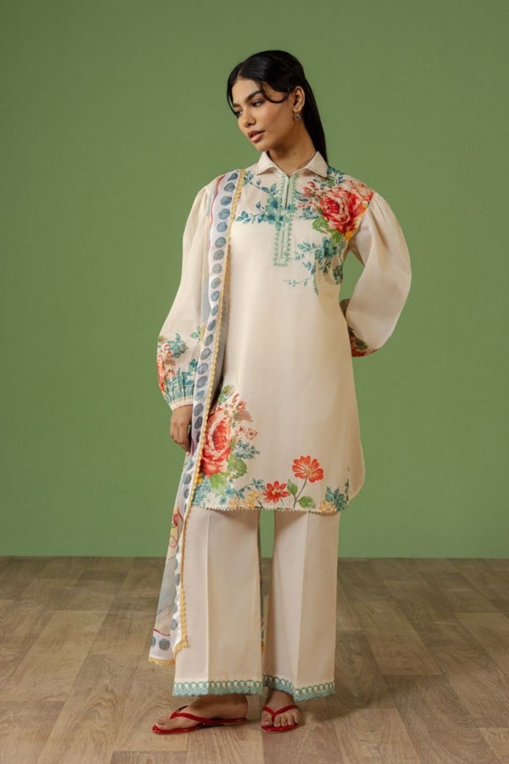 Zara Shahjahan 3 Pc Unstitched Printed Lawn Suit Celene-4A