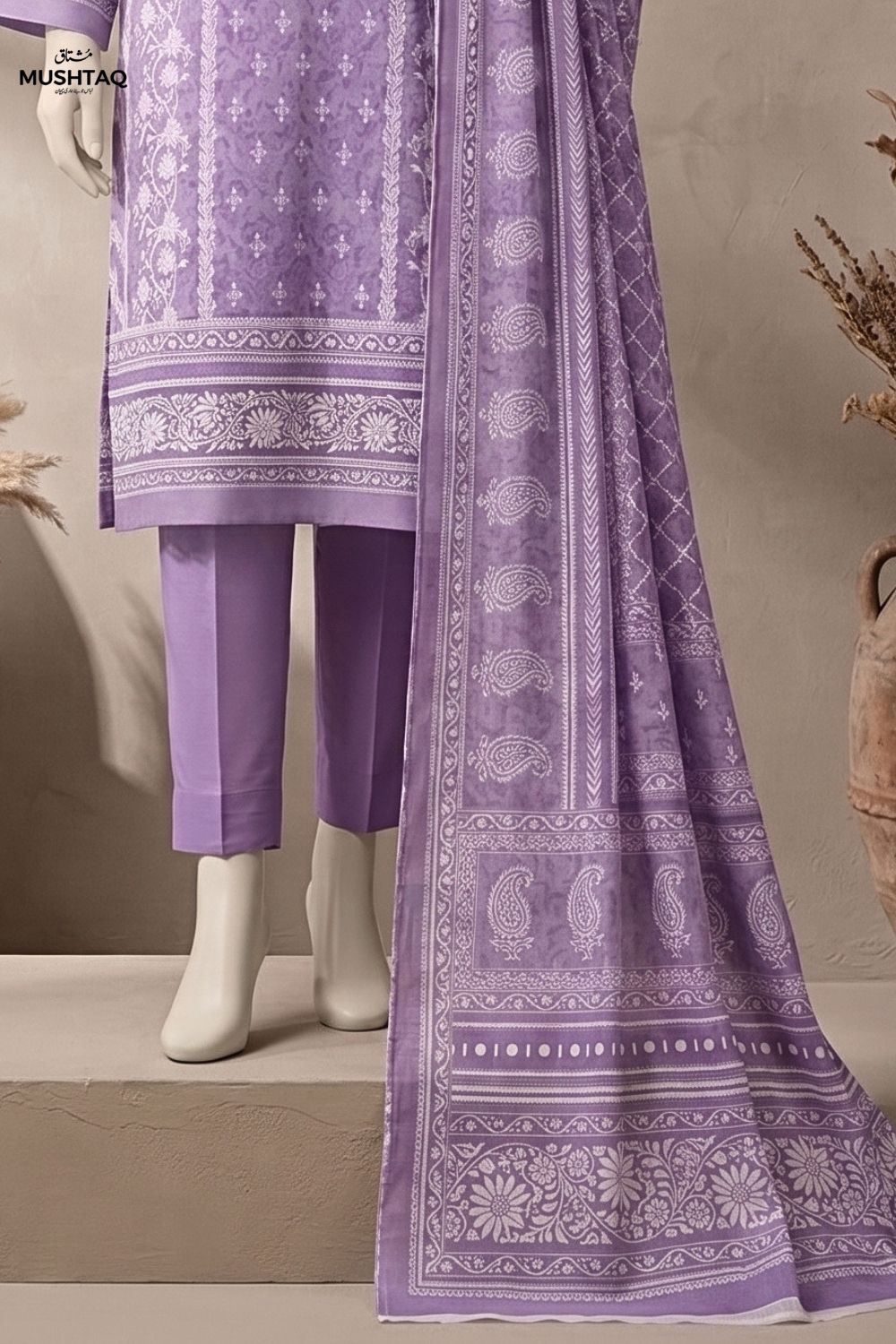 Mushtaq Ayat Collection 3Pcs Unstitched Printed Lawn Desgin - 2