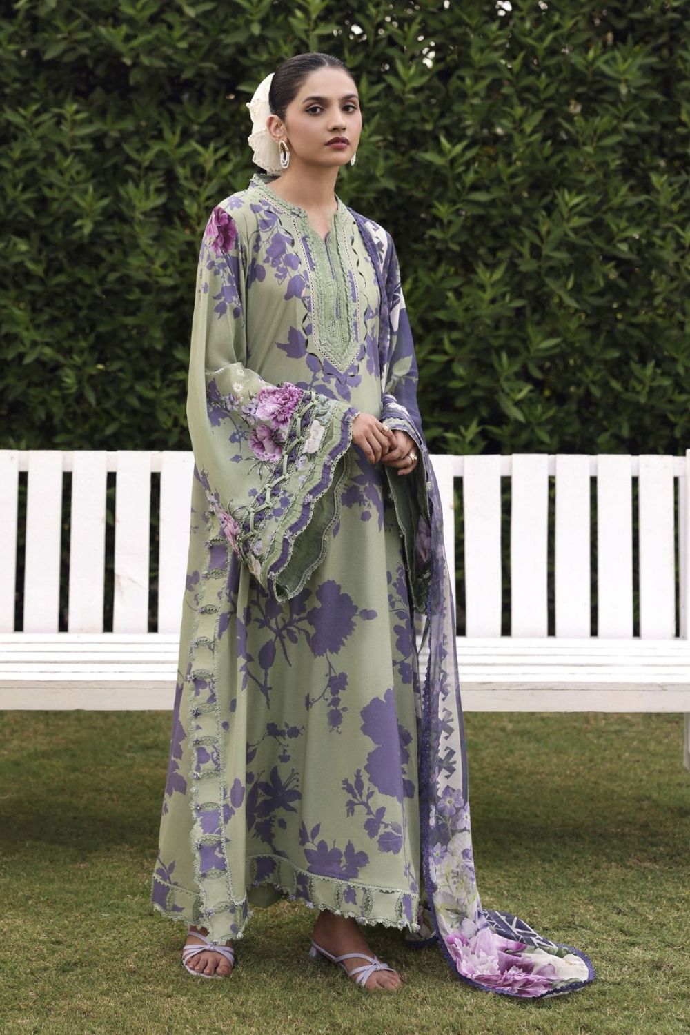 Elaf Premium 3Pc Unstitched Belladore Printed Chiffon Suit EPA-4B VIENNA