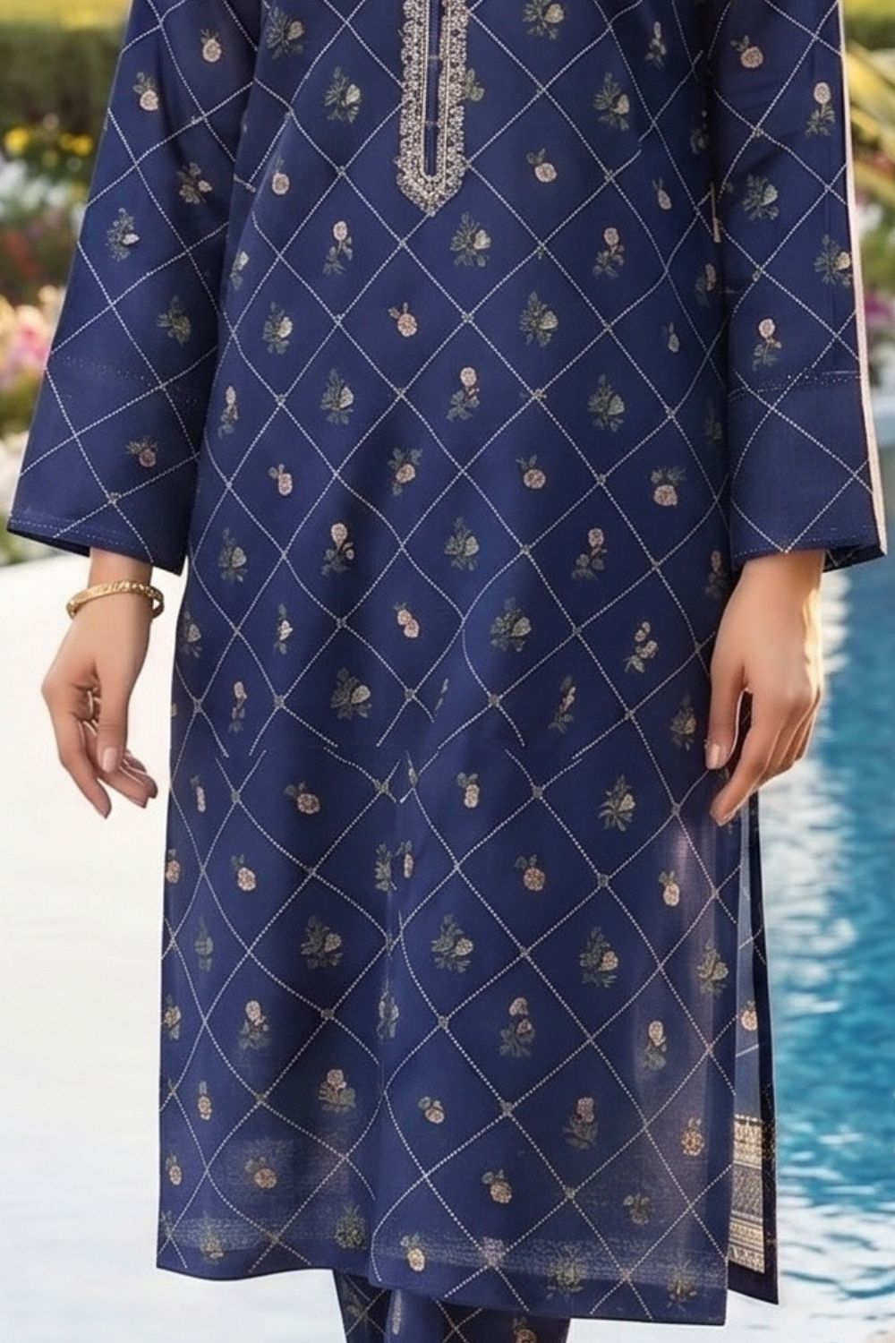 2Pcs Unstitched Printed Rang - e - Gull Lawn Collection Desgin - 5