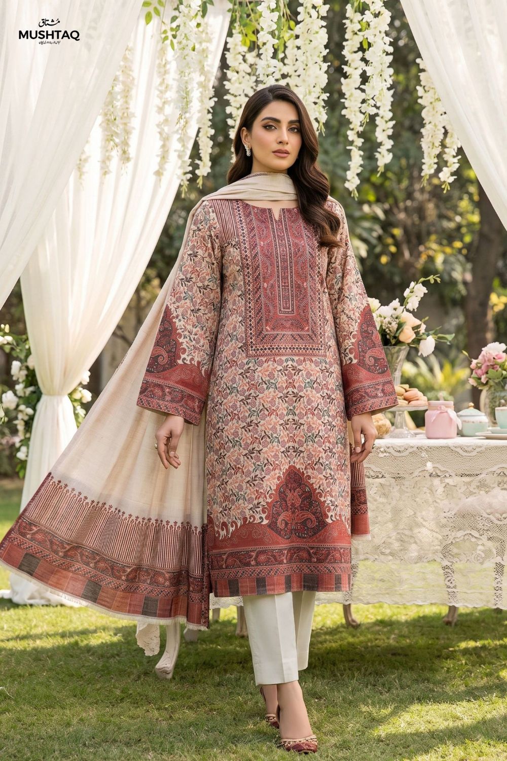 Ammar 3Pcs Unstitched Kaani Wool Jacquard Shirt Desgin - 8
