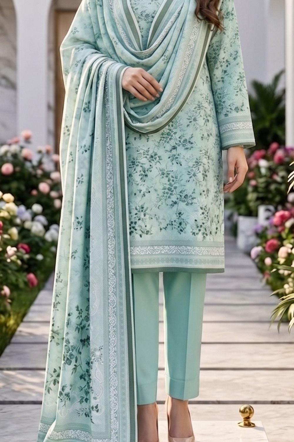 Mushtaq 3Pcs Unstitched Printed Lawn Rahaa Collection Desgin - 10