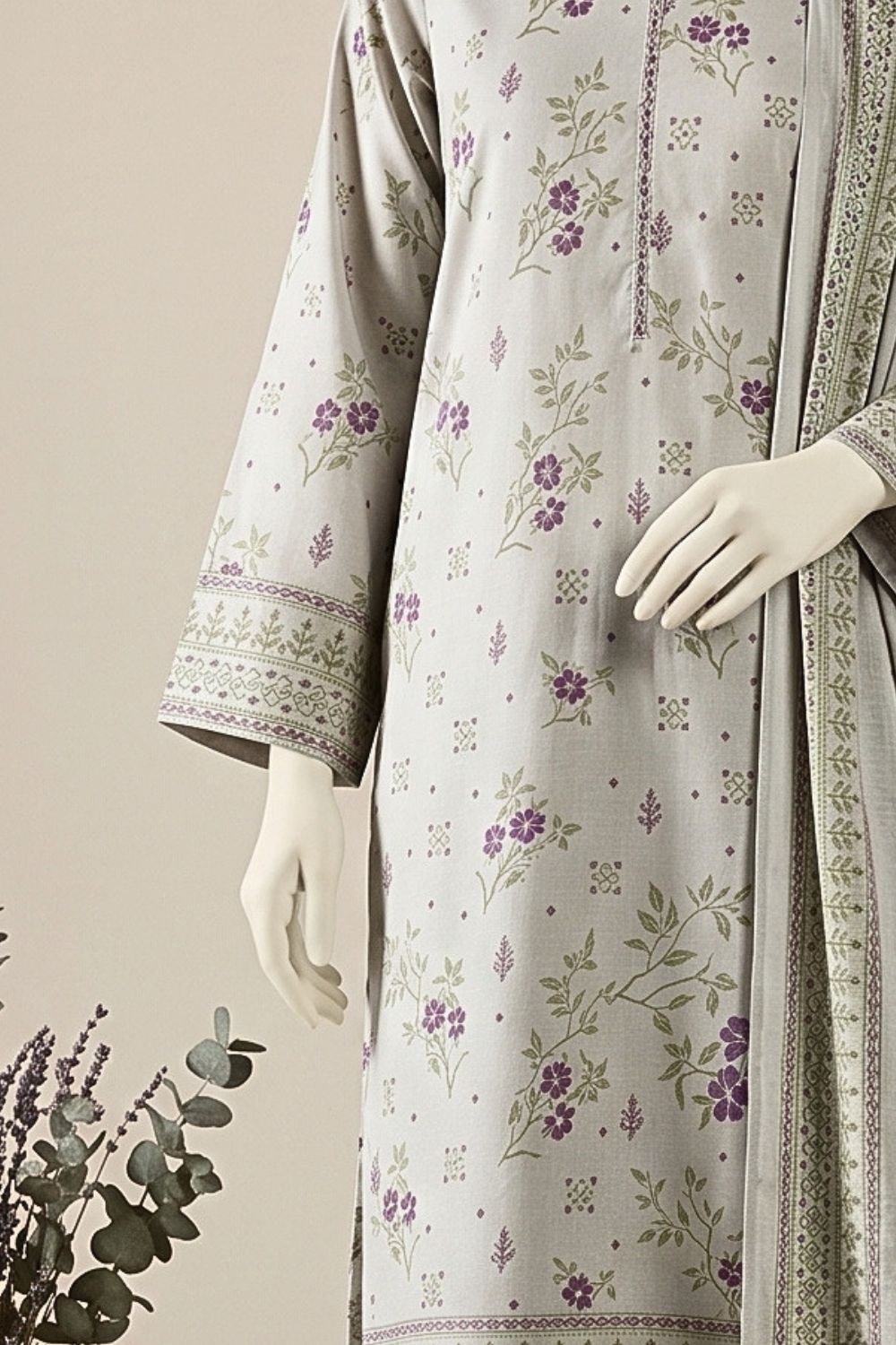 Mushtaq Zimal Collection 3Pcs Unstitched Printed Lawn Desgin - 5