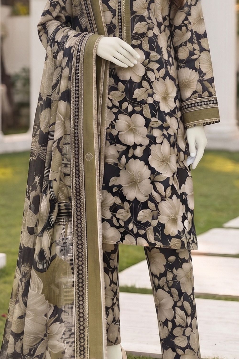 Mushtaq 3Pcs Unstitched Printed Lawn Rahaa Collection Desgin - 5
