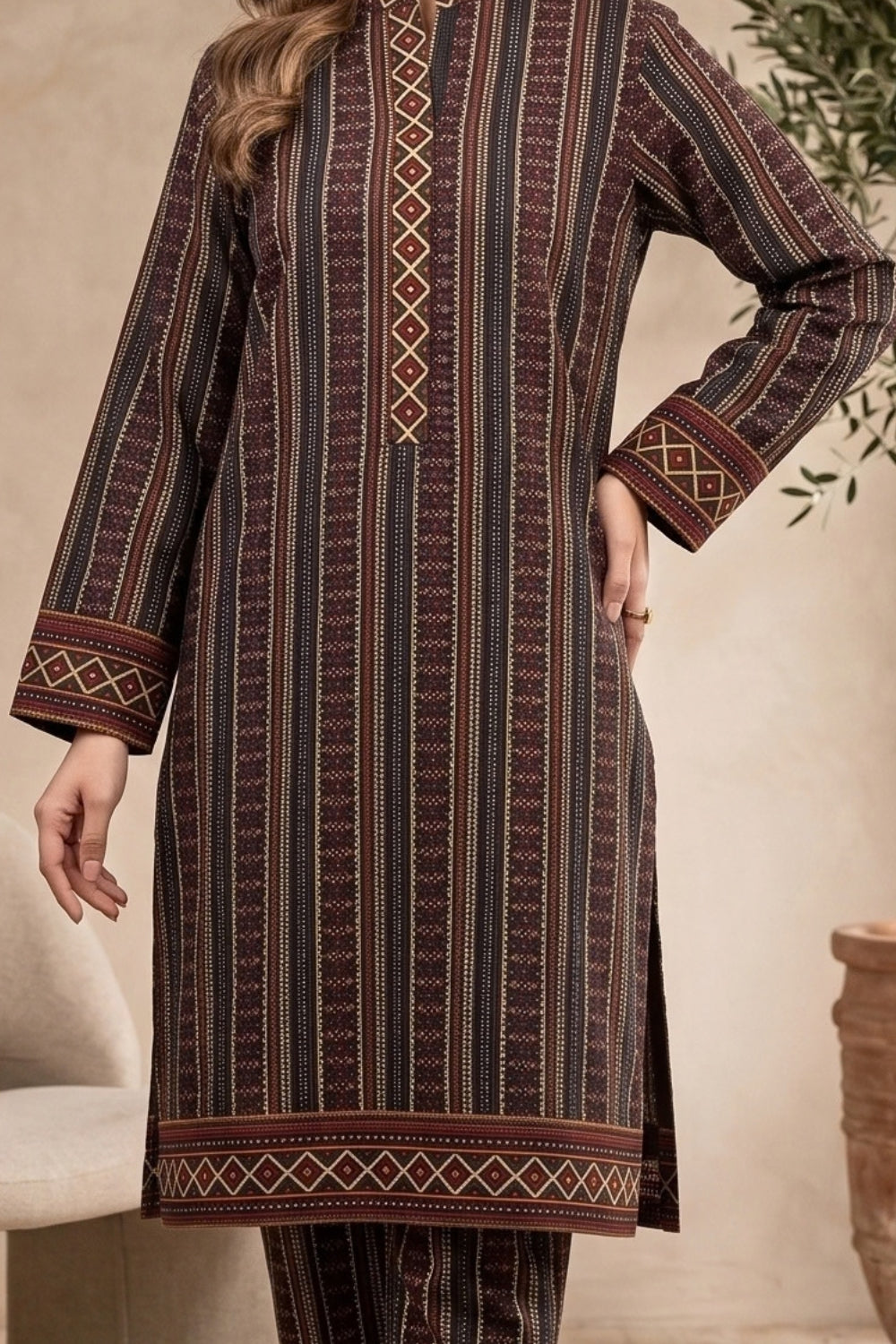 2Pcs Unstitched Printed Khaddar Eshal Collection Desgin - 5