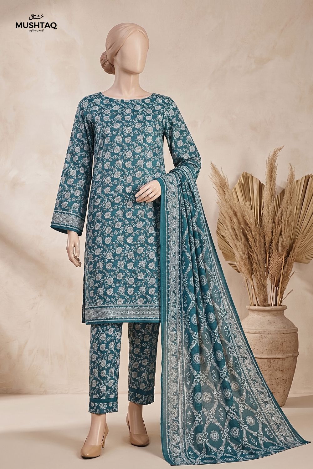 Mushtaq Zimal Collection 3Pcs Unstitched Printed Lawn Desgin - 6