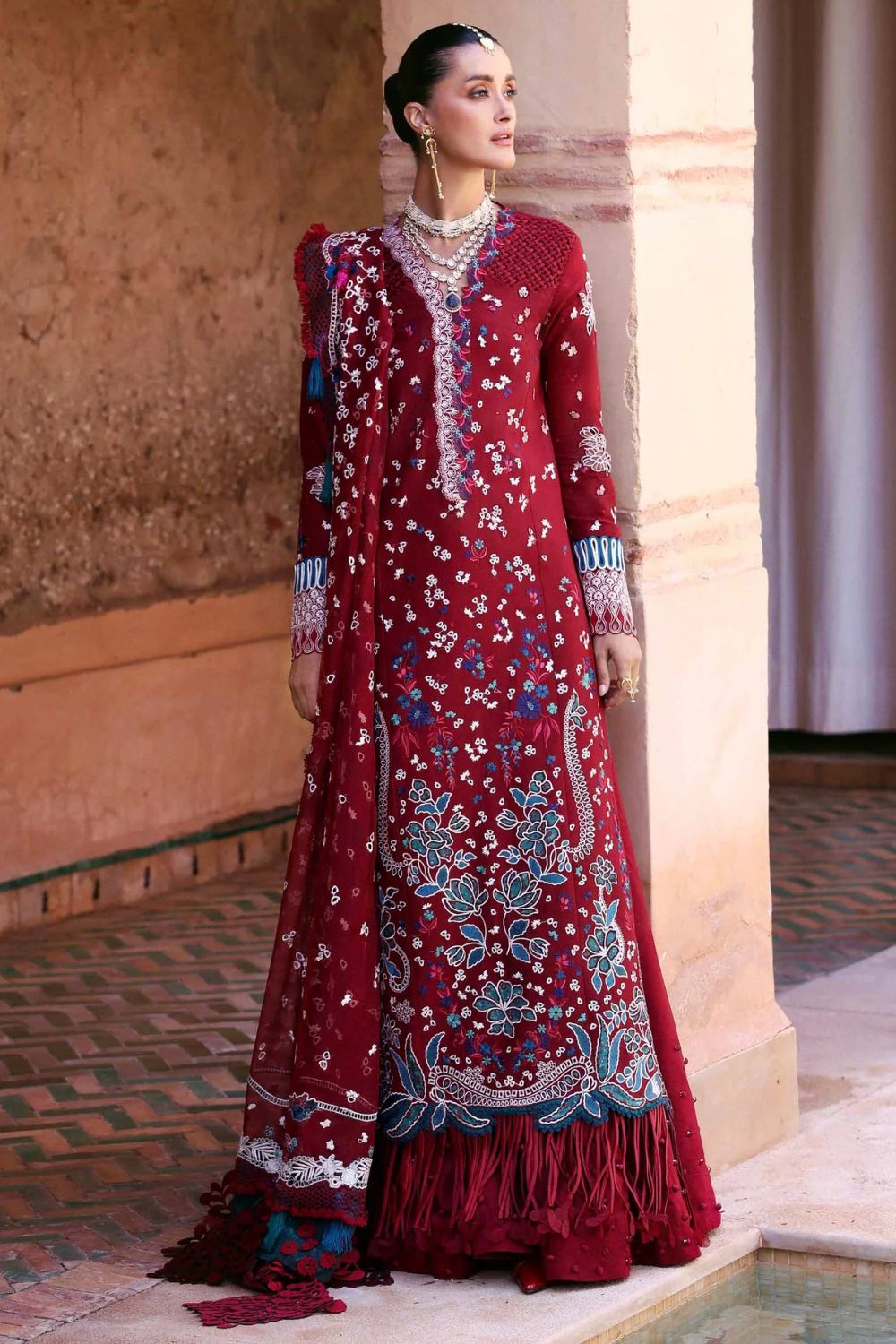 Reine by Republic Womenswear Unstitched Embroidered Luxury Lawn 3 Piece Suit Eden - Eid Collection