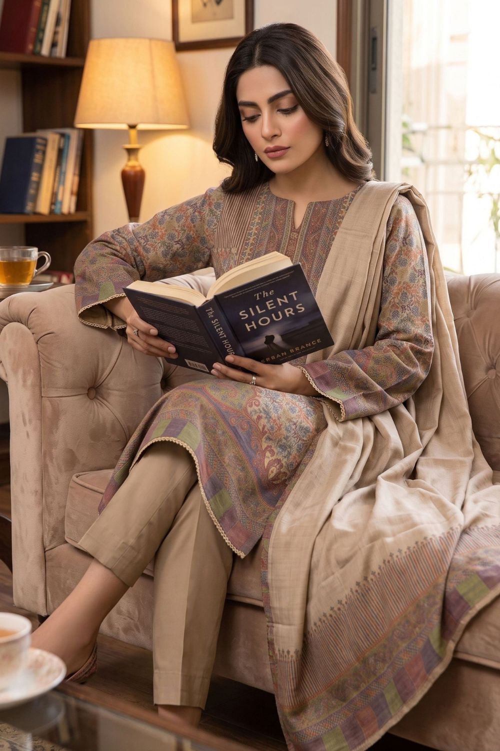 Ammar 3Pcs Unstitched Kaani Wool Jacquard Shirt Desgin - 9