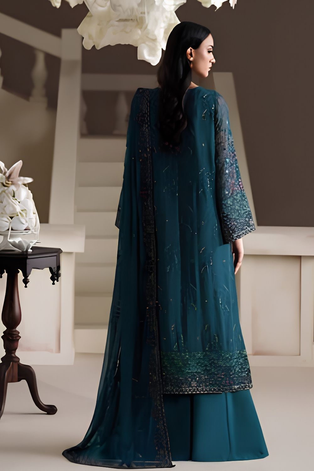 Emaan Adeel Modern Heirloom 3Pcs Unstitched Chiffon Collection ANTIQUE CHARM