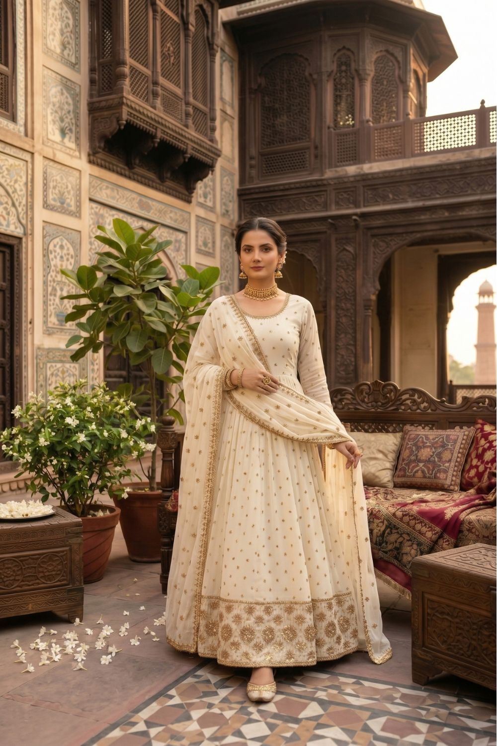 Mushtaq 3pcs Stitched Chiffon Collection Desgin -6