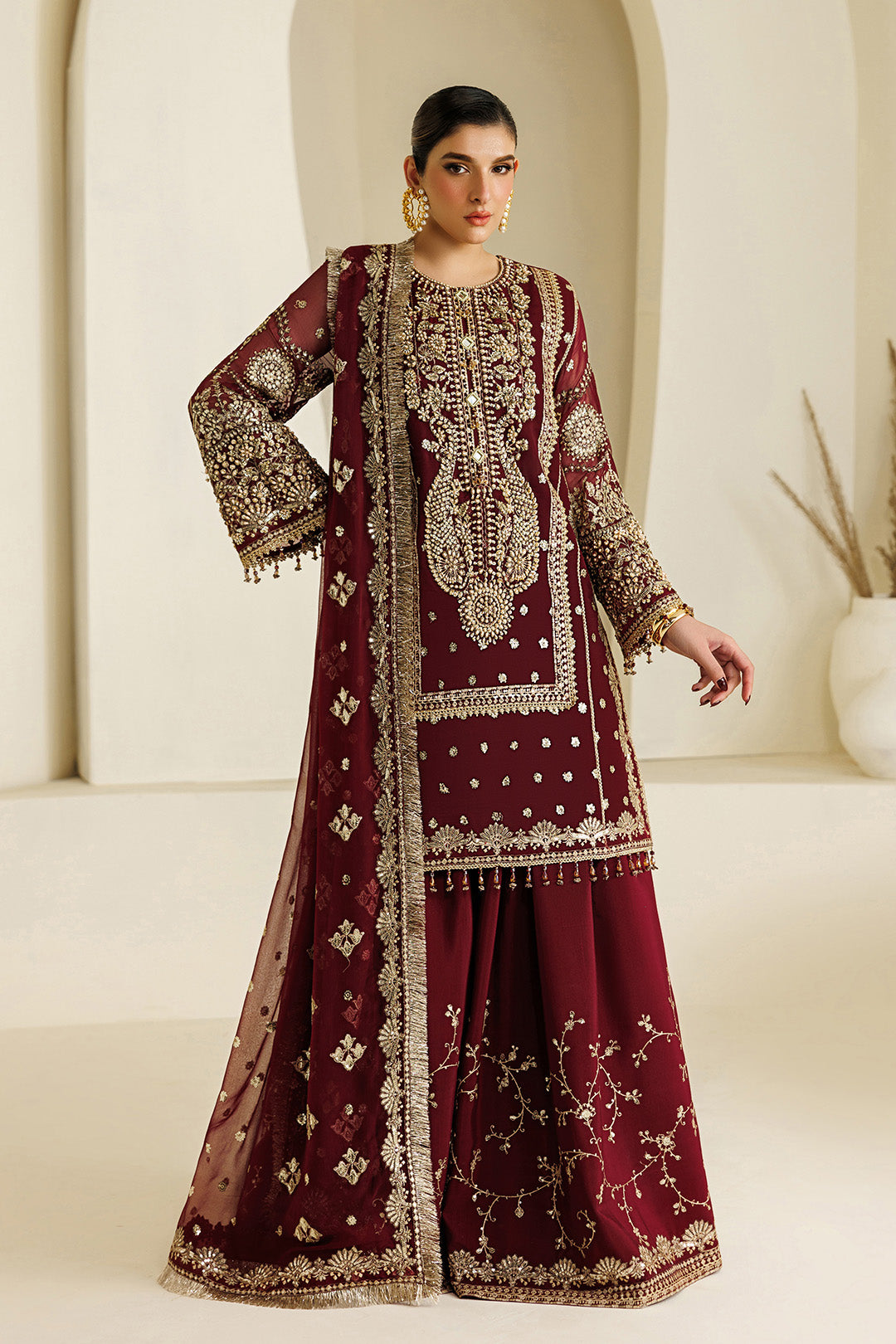 Alizeh Aymal Vol 4 3 Piece Unstitched Embroidered Chiffon Suit AF-BHM-4071-Lira