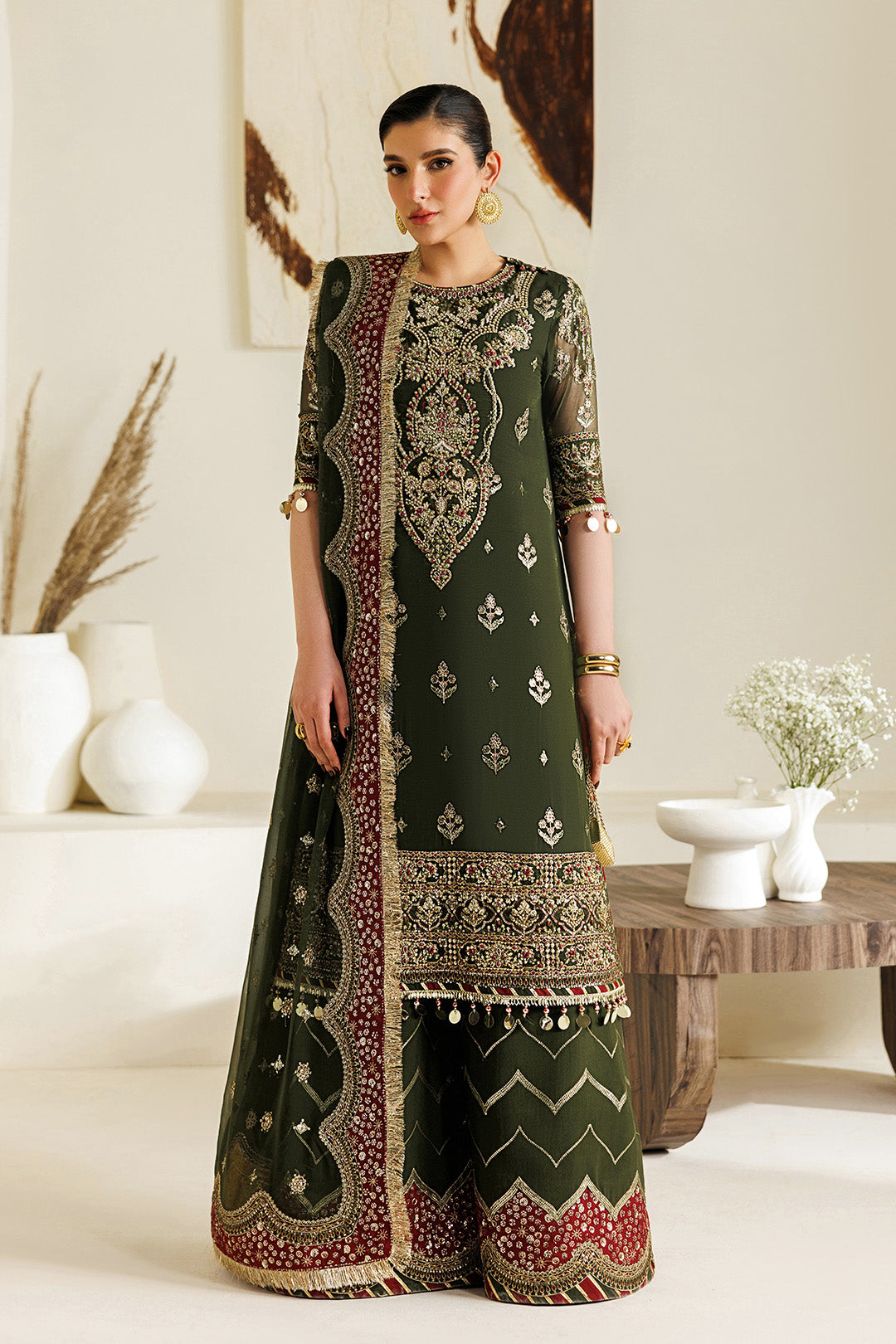 Alizeh Aymal Vol 4 3 Piece Unstitched Embroidered Chiffon Suit AF-BHM-4075-Hyan