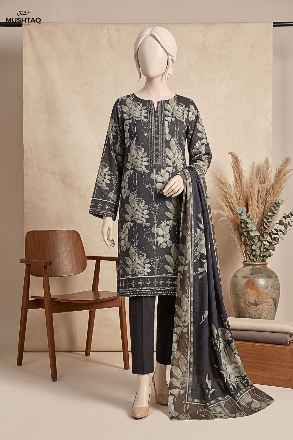 Mushtaq Ayat Collection 3Pcs Unstitched Printed Lawn Desgin - 5