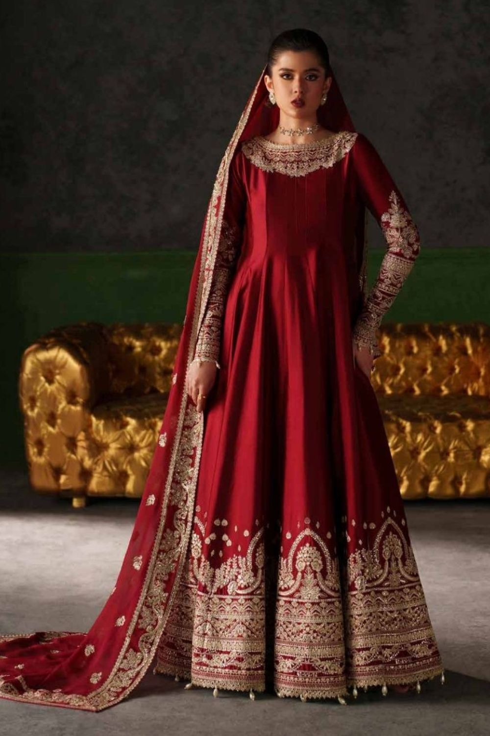 Emaan Adeel Verve Silk Edit'26 3 Piece Unstitched Embroidered Suit ONYX MUSE