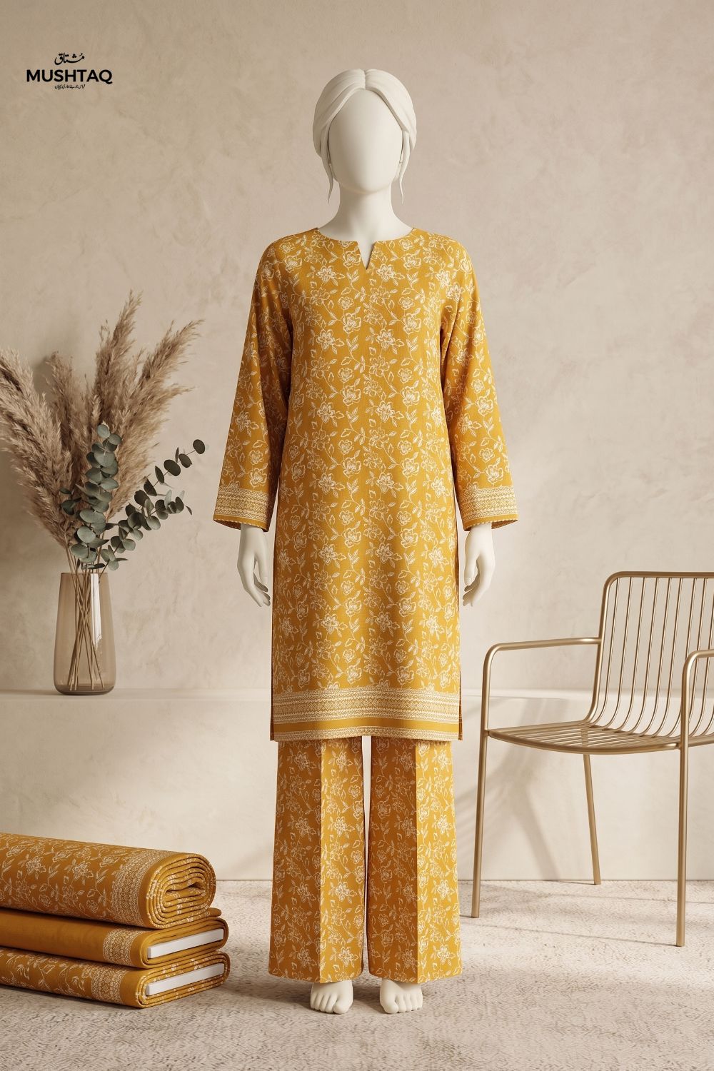 2Pcs Unstitched Printed Lawn Dua Collection Desgin - 4