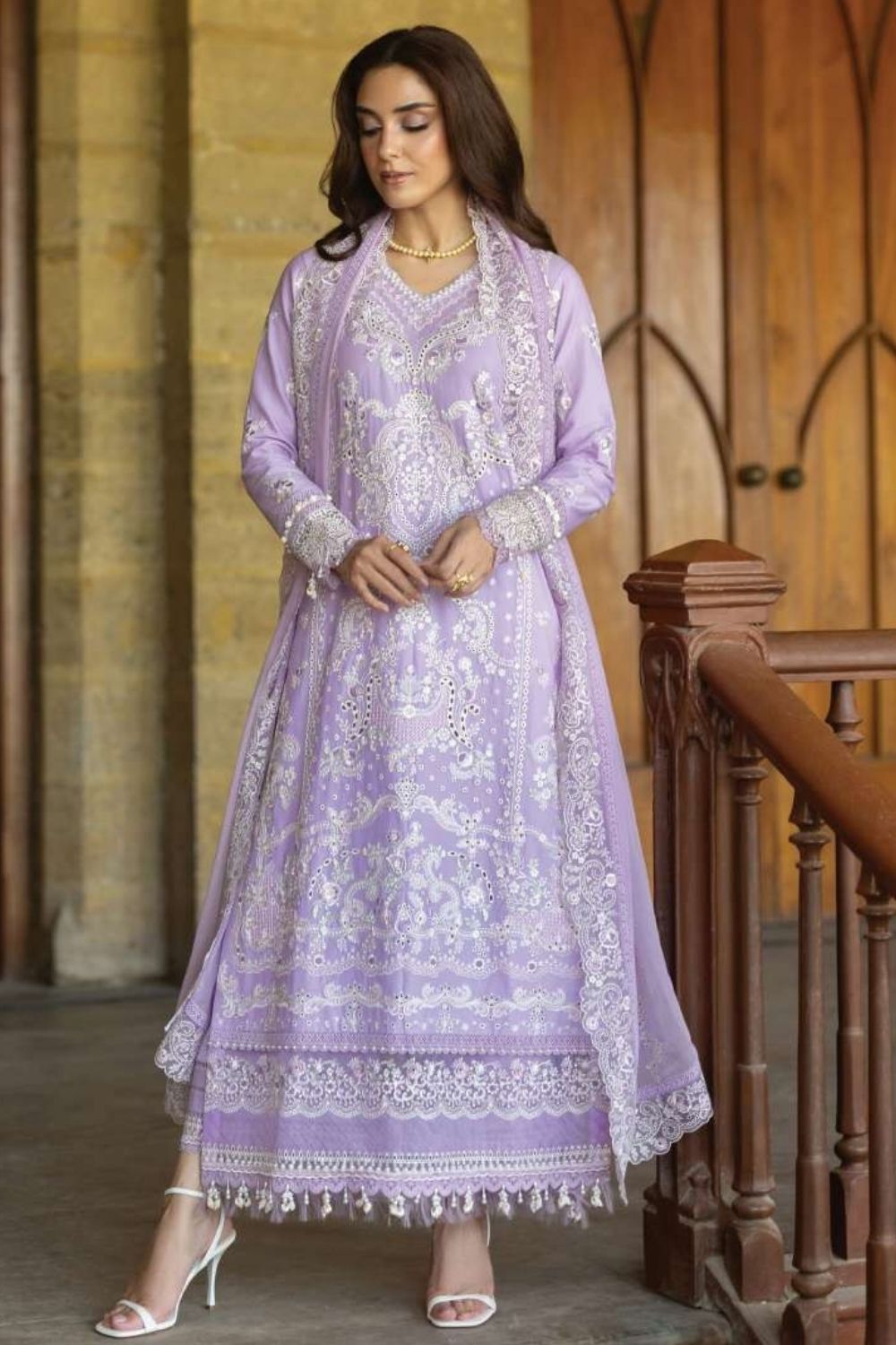 Imrozia | Serene 3 Pc Unstitched Embroidered Lawn Suit SL-147 Aleena
