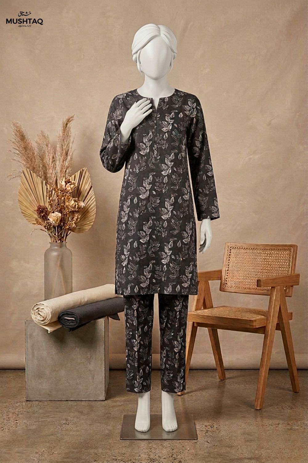Mushtaq SHAB-e-NOOR Collection 2Pcs Printed Lawn Desgin - 3