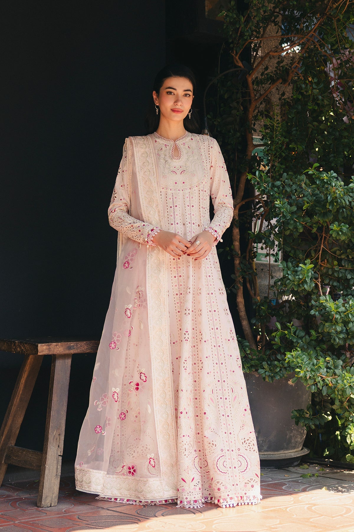Afrozeh 3 Pc Unstitched Embroidered Lawn Suit Khamoshi