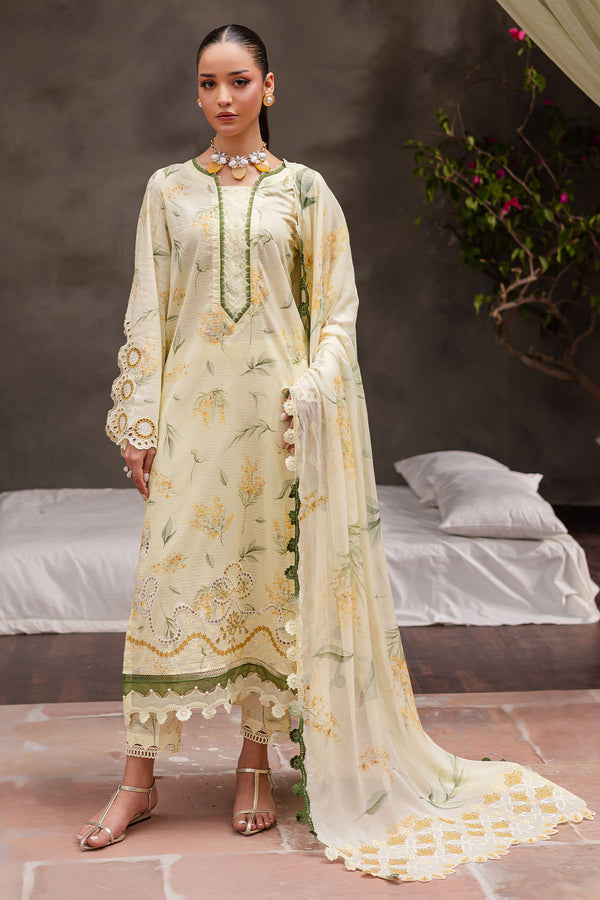 Bloom by Nureh Unstitched Embroidered Lawn 3 Piece Suit NU26UBL BL-10 - Festive Collection