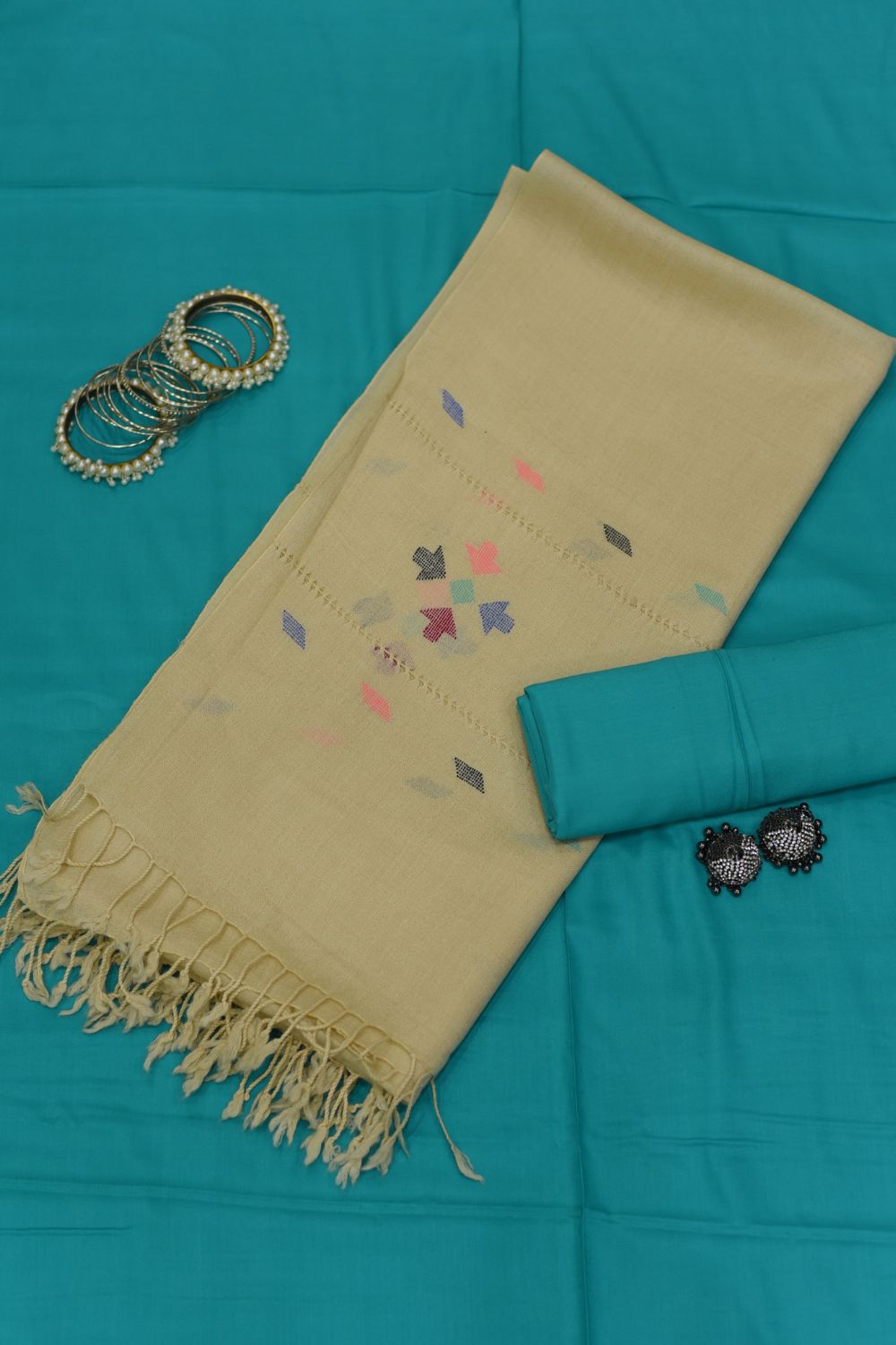 3Pcs Suits with Sawati Design - 5