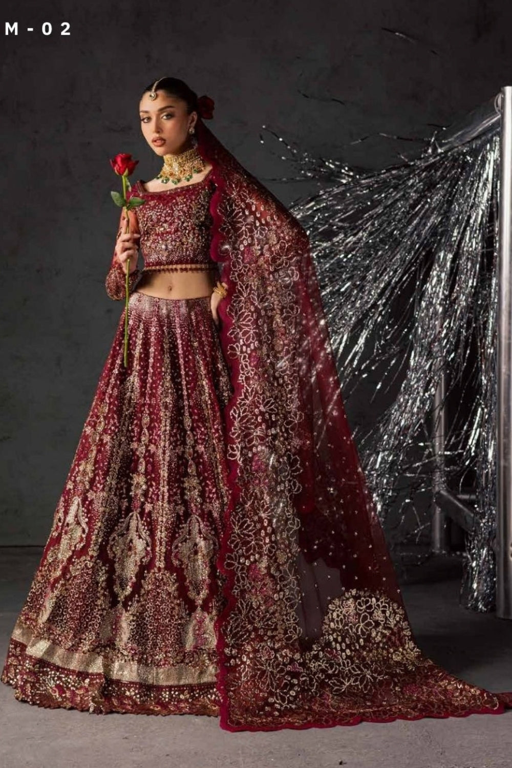 Nureh Muse 3 Piece Unstitched Embroidered Net Suit NFM-02