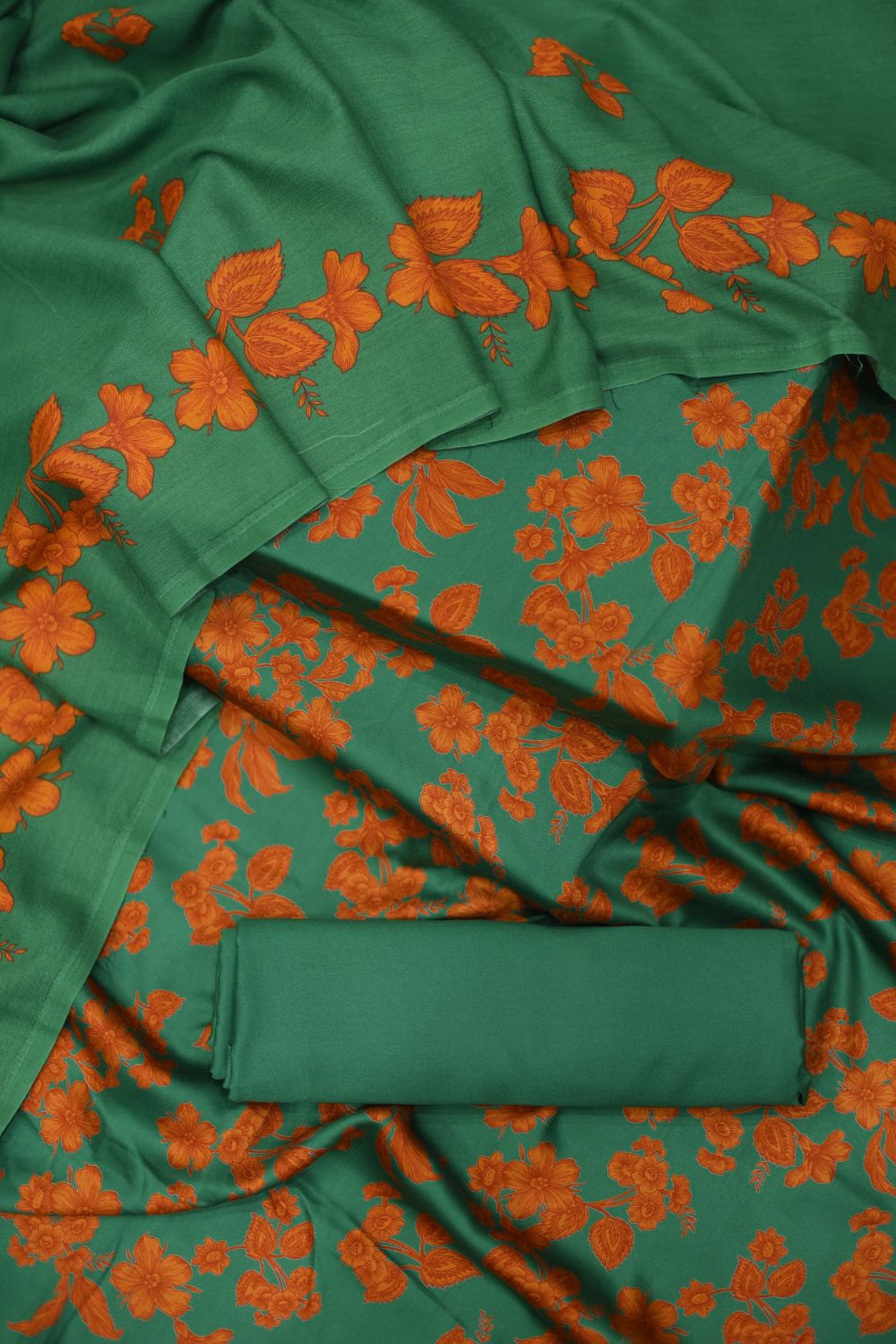 3Pcs Printed marina with wool Shawl Degsin - 22