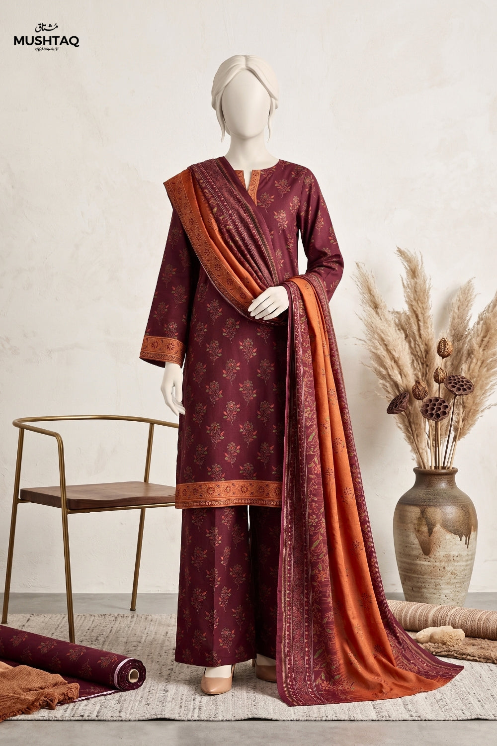 Mushtaq Zahra Collection 3Pcs Unstitched Printed Lawn Desgin - 1