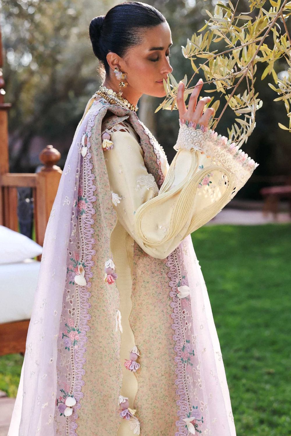 Reine by Republic Womenswear Unstitched Embroidered Luxury Lawn 3 Piece Suit Lumi - Eid Collection