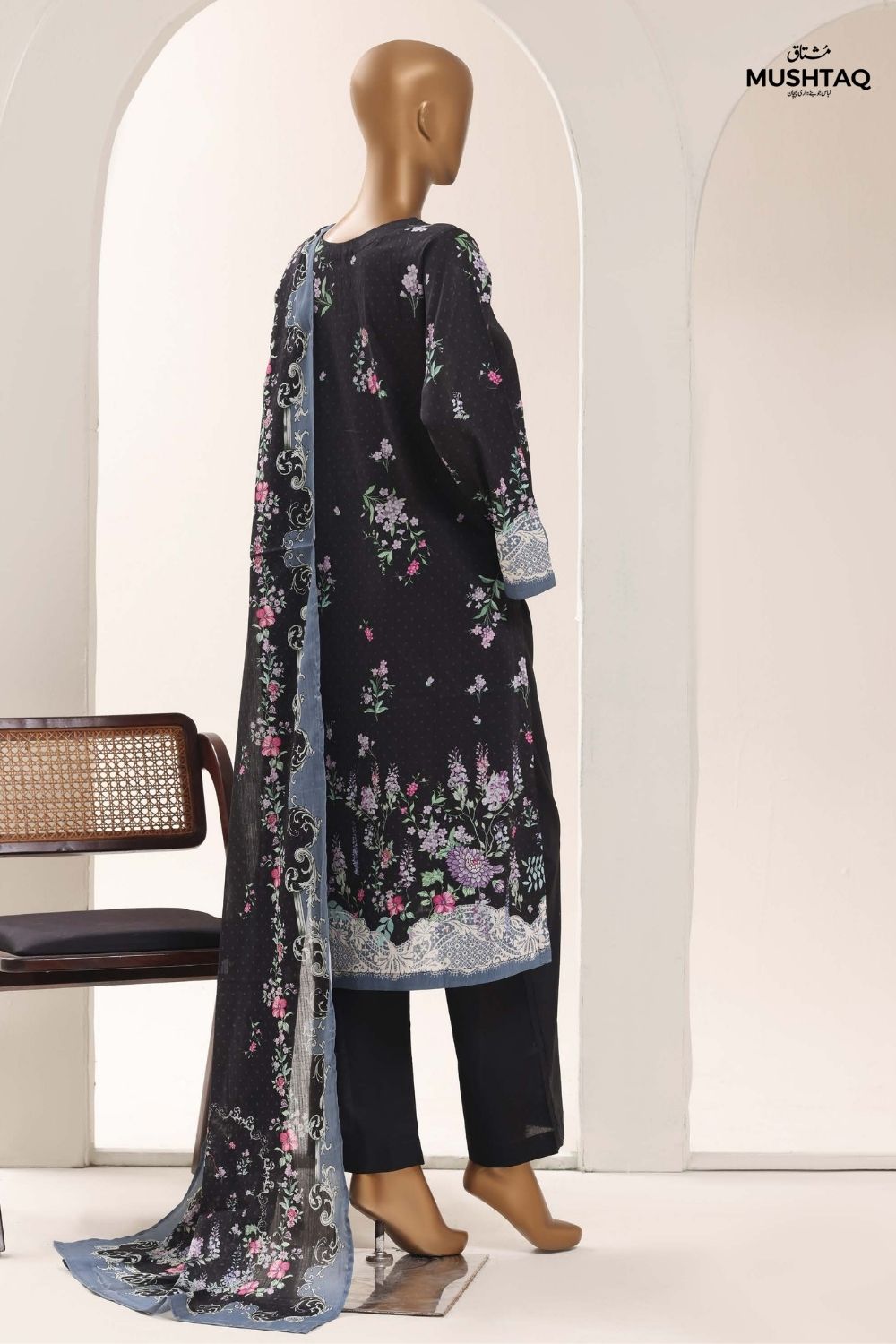 Mushtaq 3Pcs Unstitched Printed Lawn Sadabahar Collection Desgin - 10