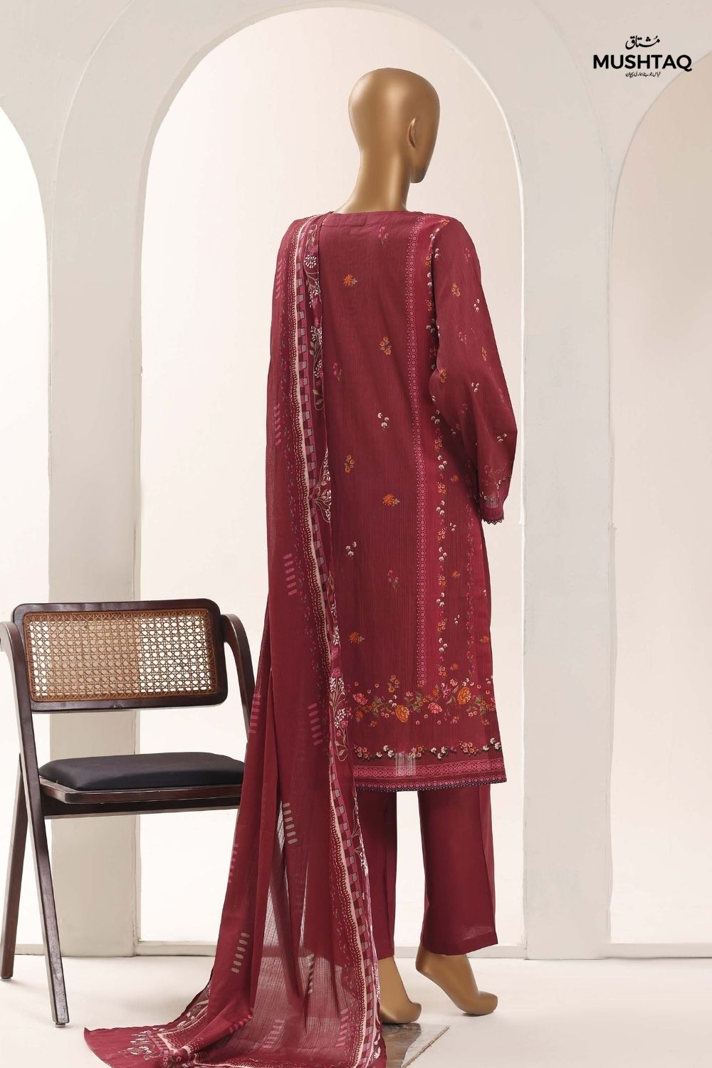 Mushtaq 3Pcs Unstitched Printed Lawn Sadabahar Collection Desgin - 11