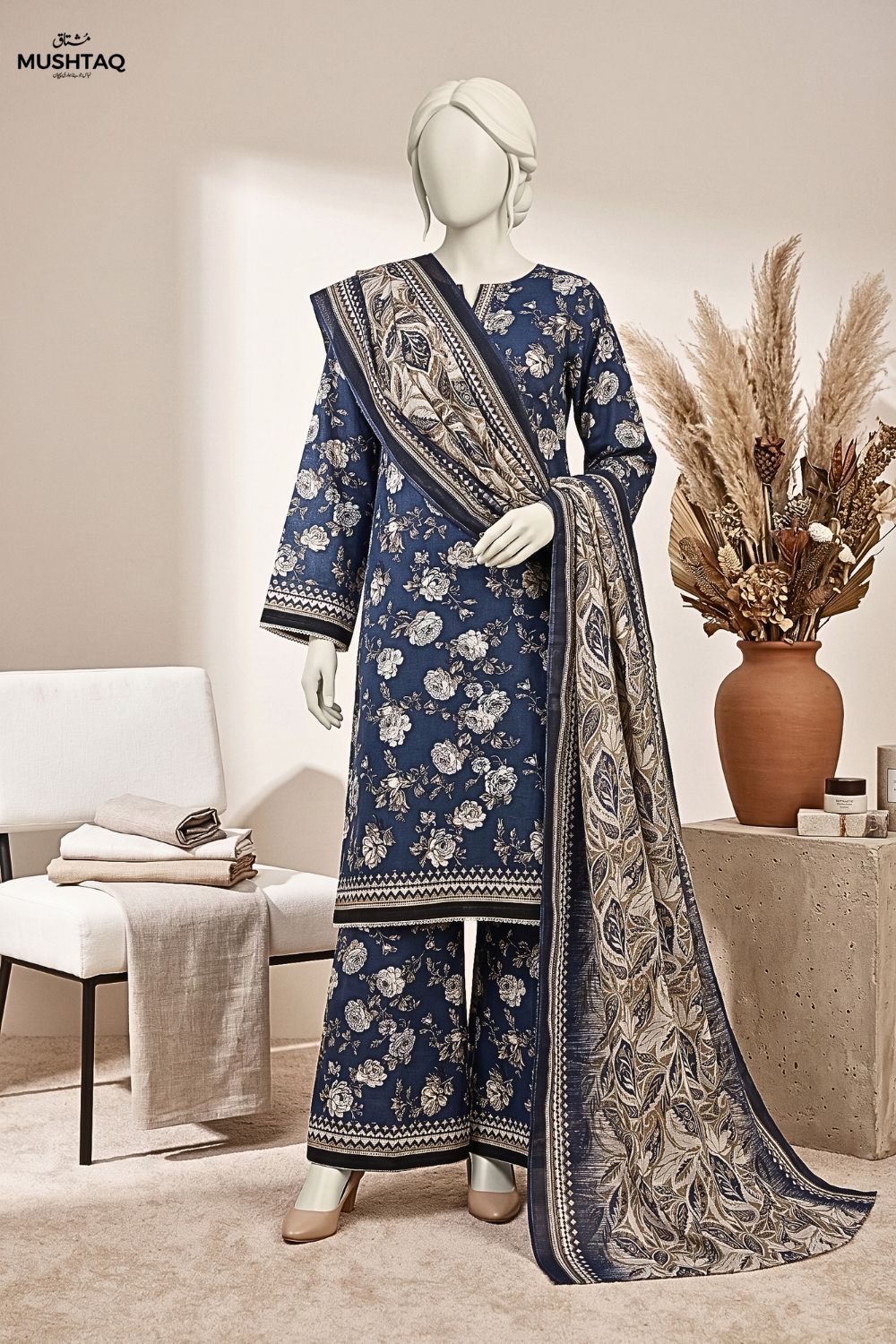 Mushtaq Ayat Collection 3Pcs Unstitched Printed Lawn Desgin - 1