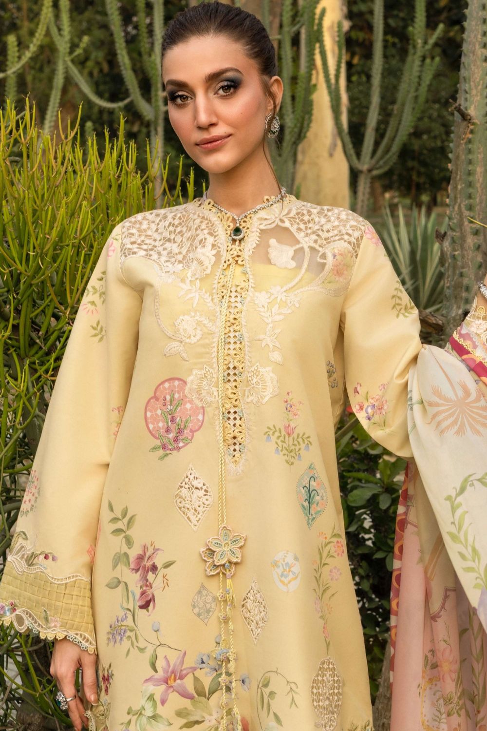 Saira * Shakira Bloom 3Pc Unstitched Embroidered Lawn Suit MAELLE 6-B