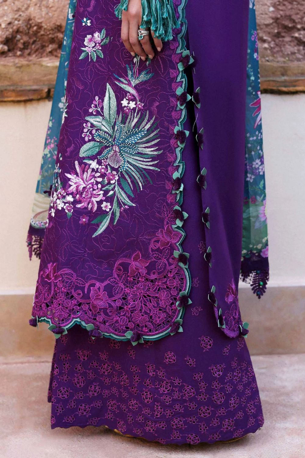 Reine by Republic Womenswear Unstitched Embroidered Luxury Lawn 3 Piece Suit Nia - Eid Collection