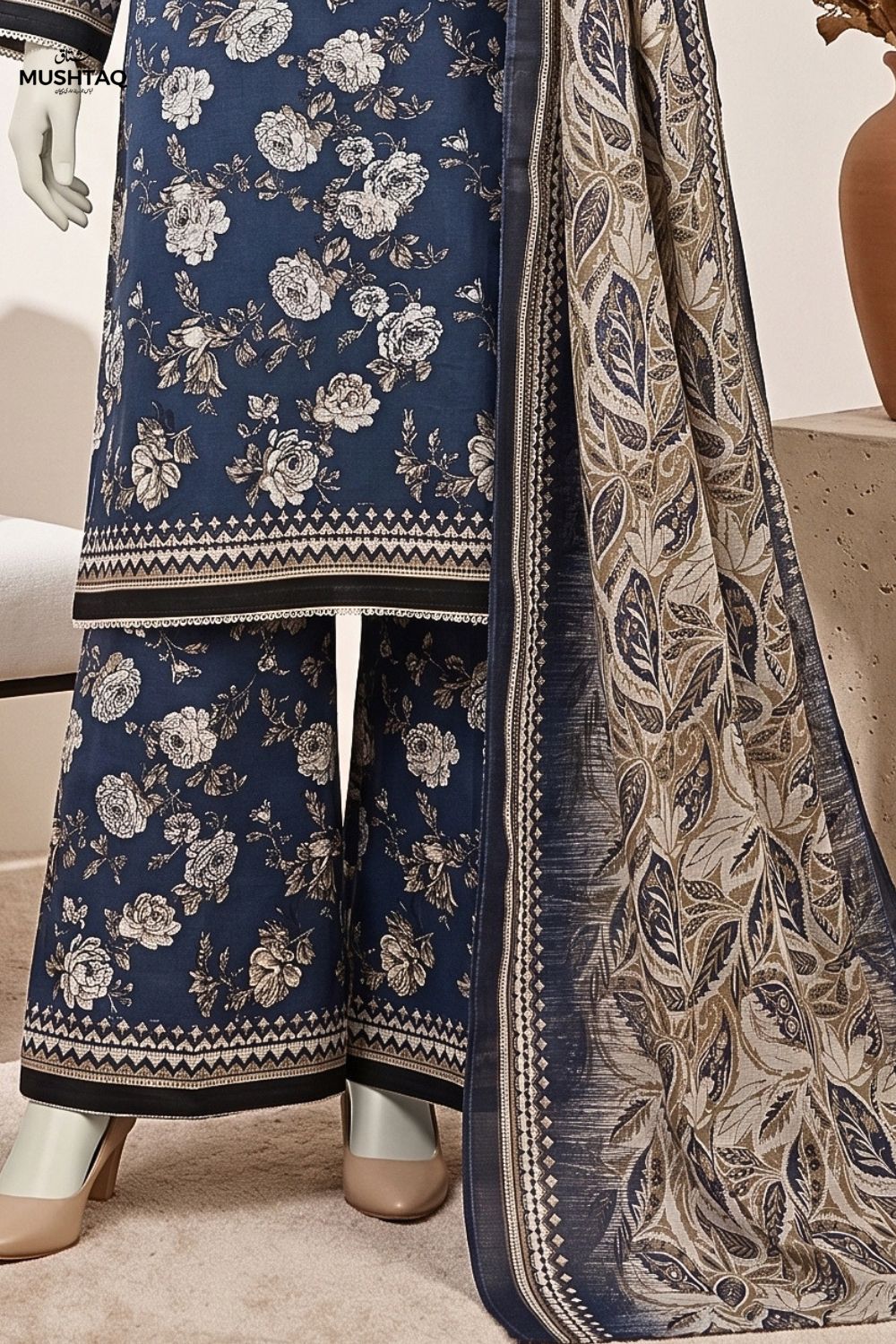 Mushtaq Ayat Collection 3Pcs Unstitched Printed Lawn Desgin - 1