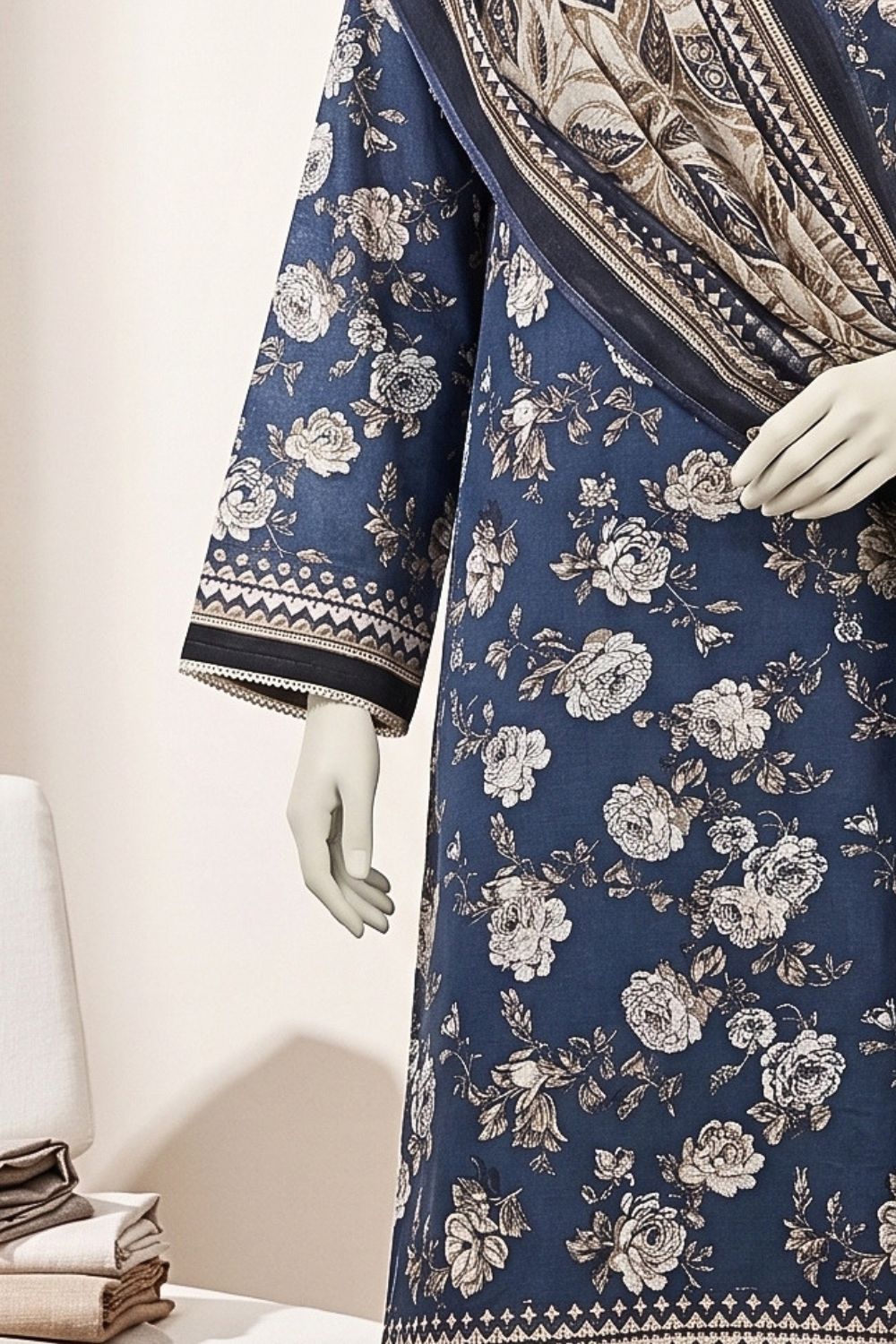 Mushtaq Ayat Collection 3Pcs Unstitched Printed Lawn Desgin - 1