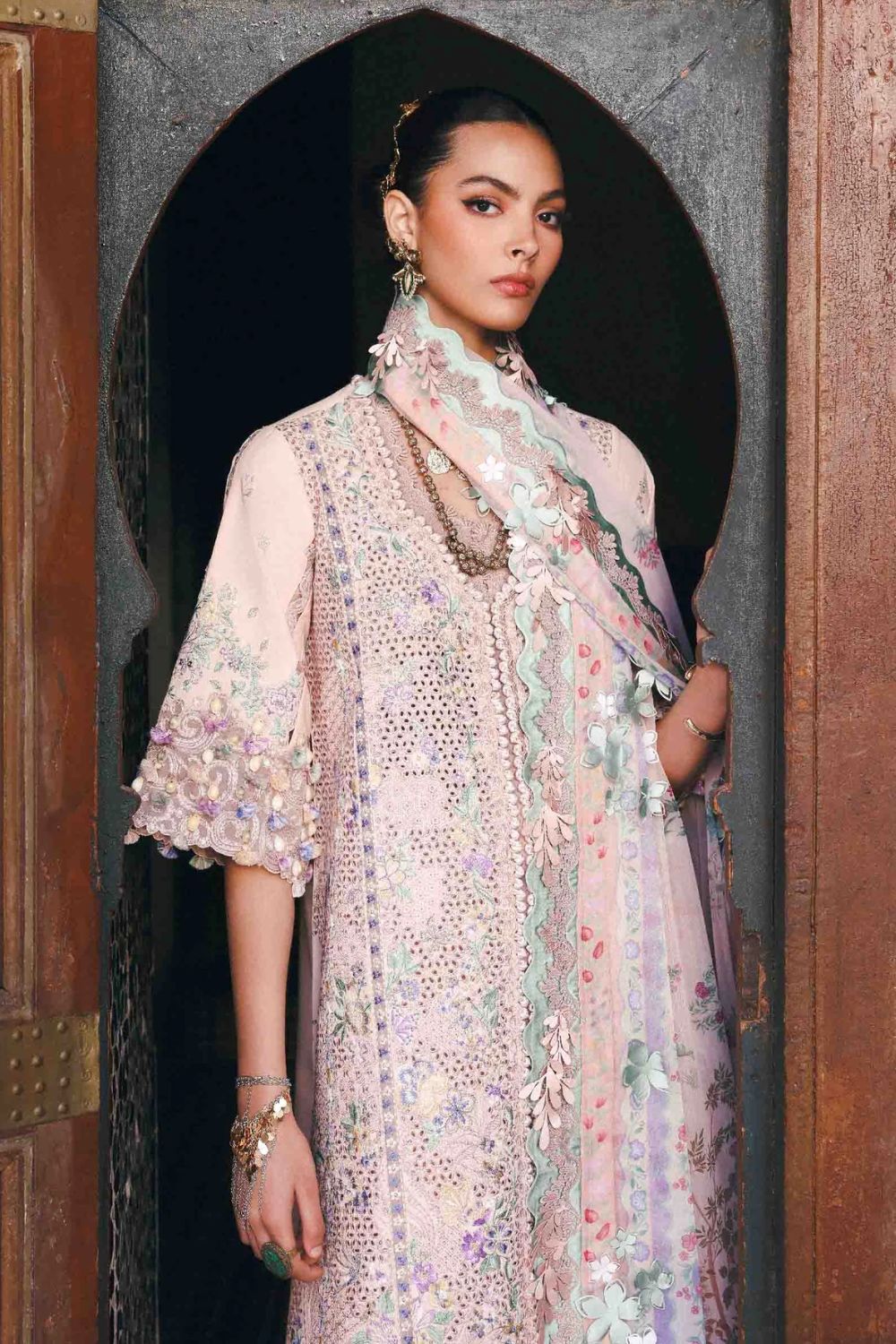 Reine by Republic Womenswear Unstitched Embroidered Luxury Lawn 3 Piece Suit Dahlia - Eid Collection