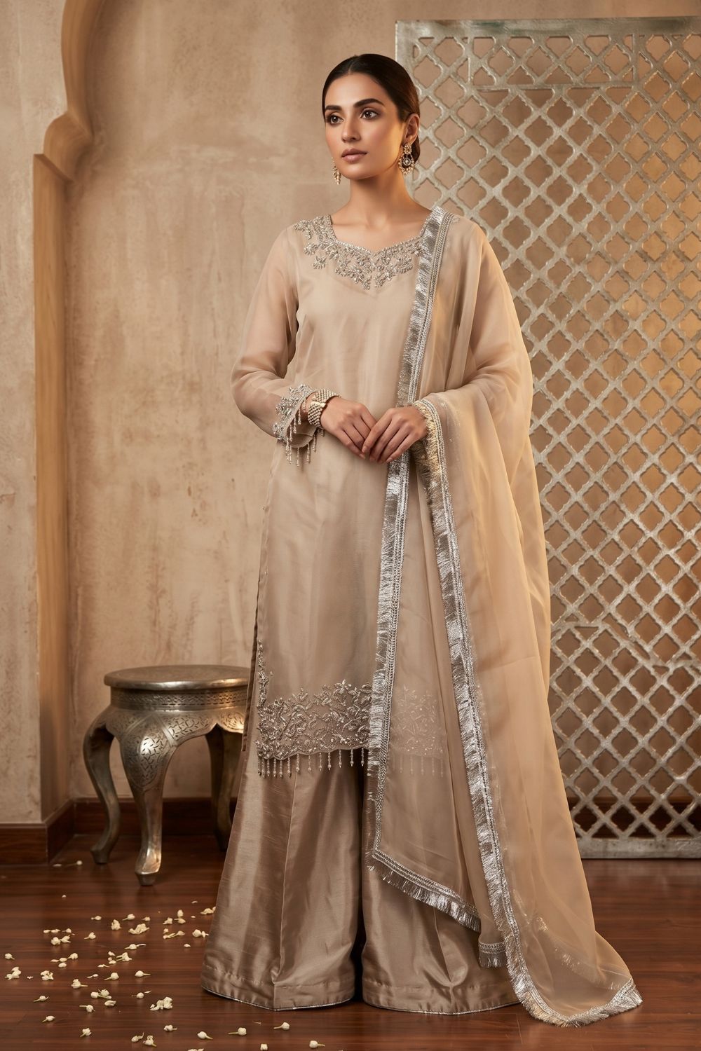Mushtaq 3pcs Stitched Chiffon Collection Desgin - 1