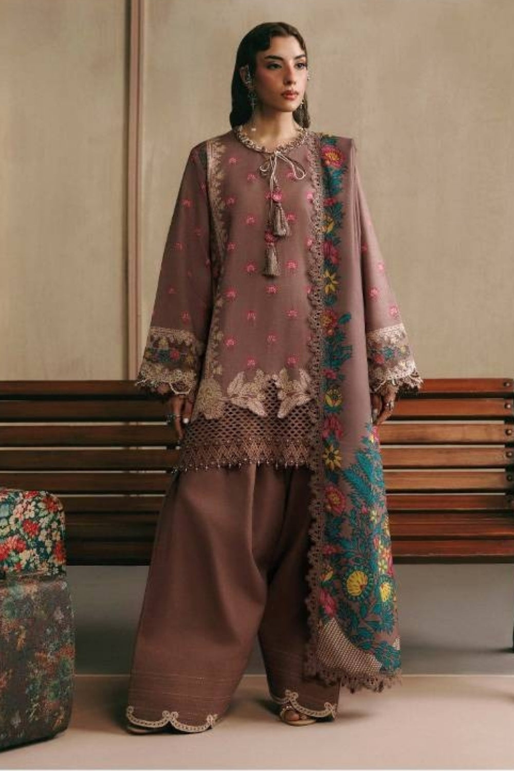 Maria B 3 Piece Unstitched Printed Suit MB-CUSV15-03A