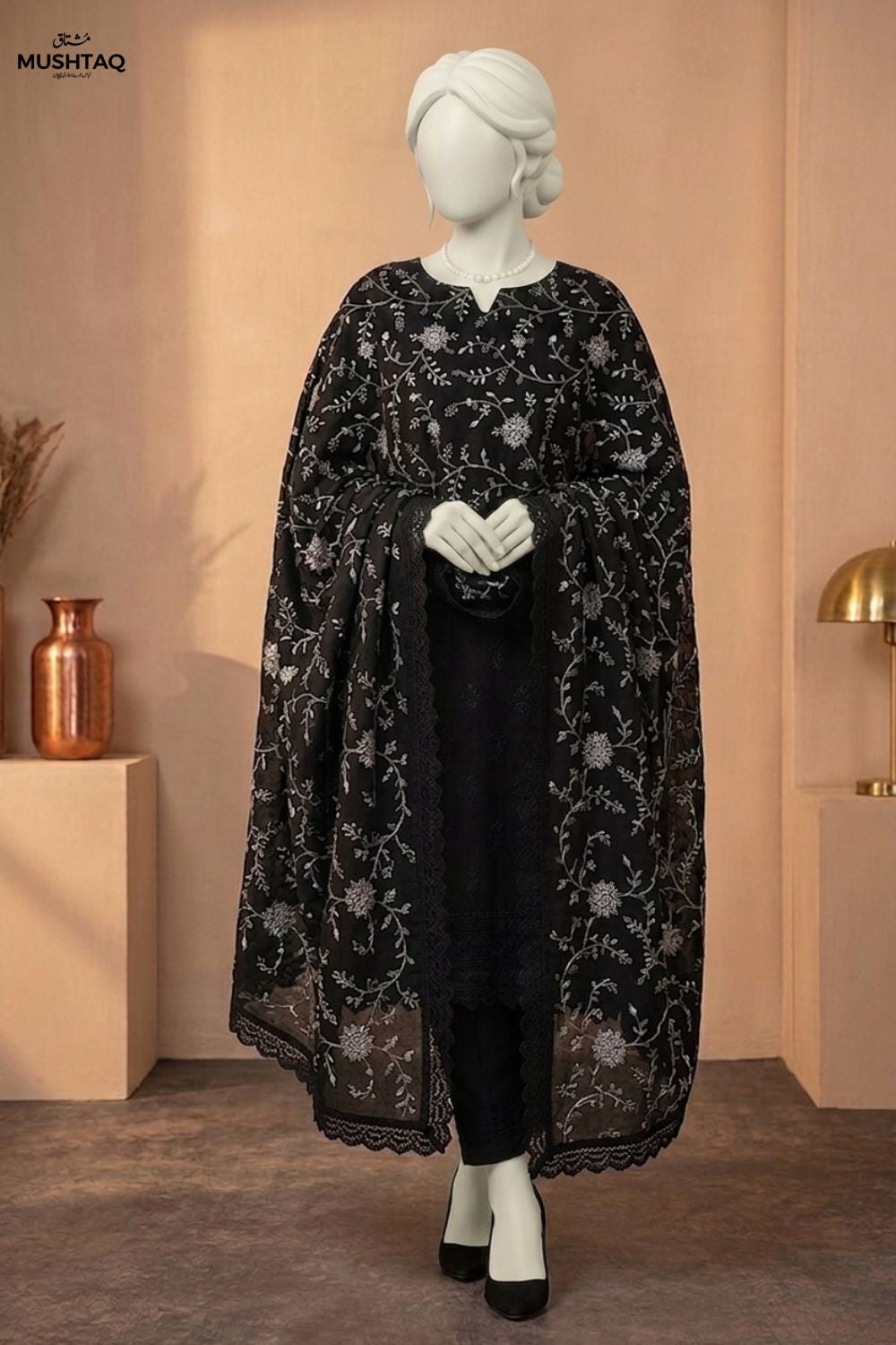 Embroidered Lawn Shawl Desgin - 18