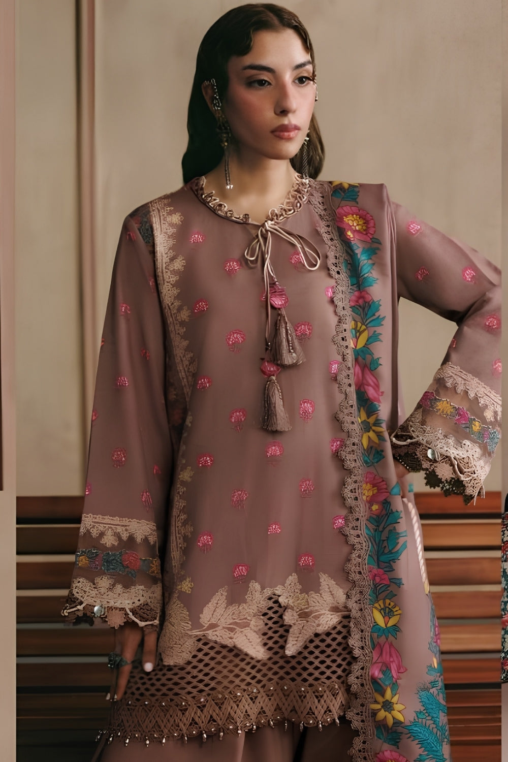 Maria B 3 Piece Unstitched Printed Suit MB-CUSV15-03A