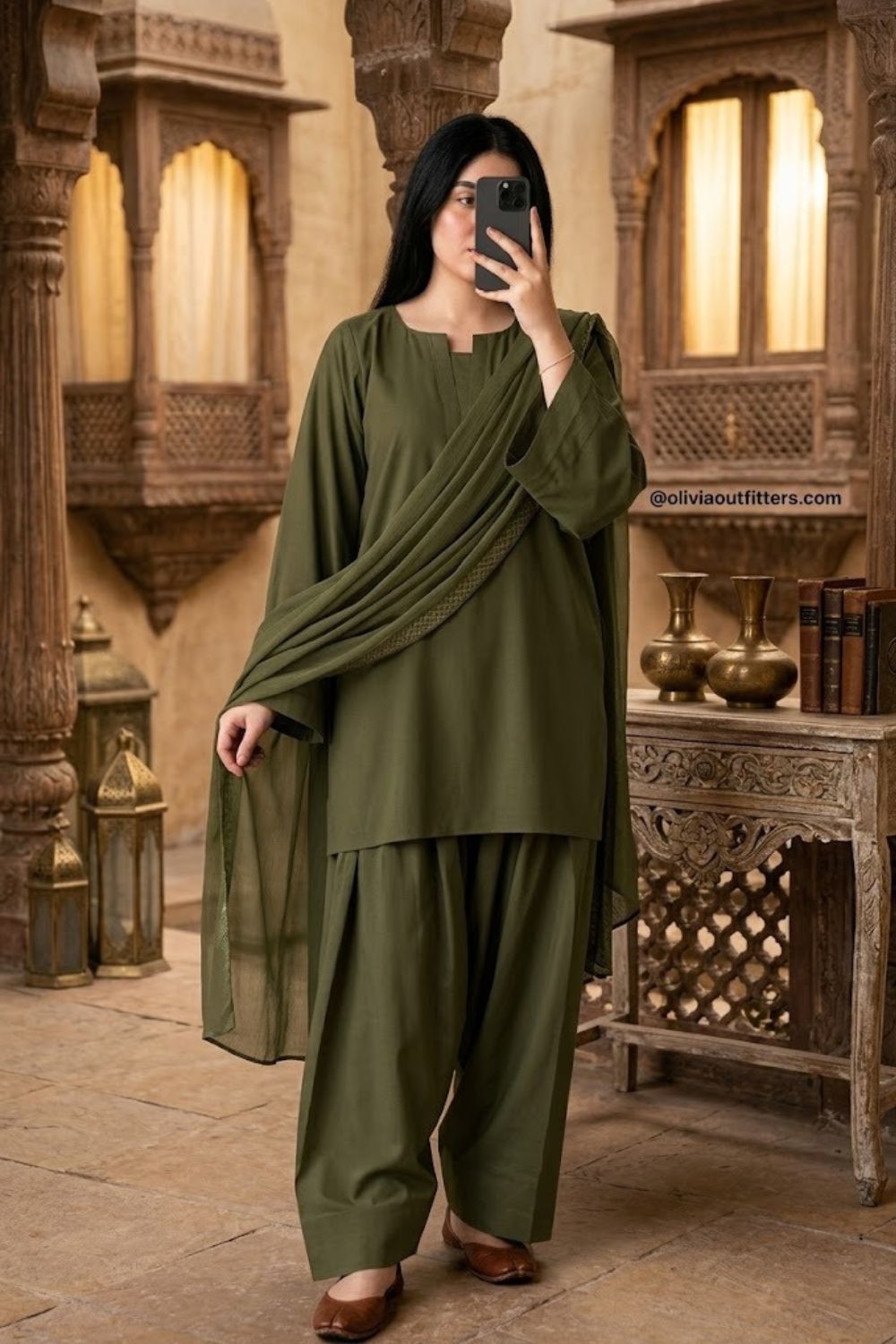 2Pcs Solid Lawn Collection By Mushtaq Desgin - 8