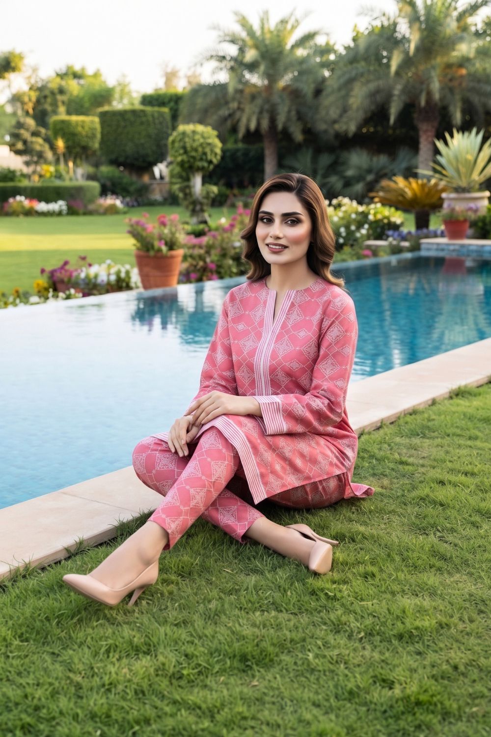 2Pcs Unstitched Printed Rang - e - Gull Lawn Collection Desgin - 1