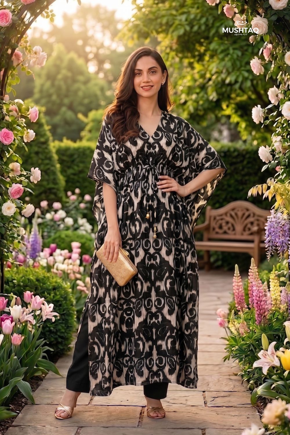 Mushtaq 2Pcs Stitched Printed Kaftan Collection Desgin - 1